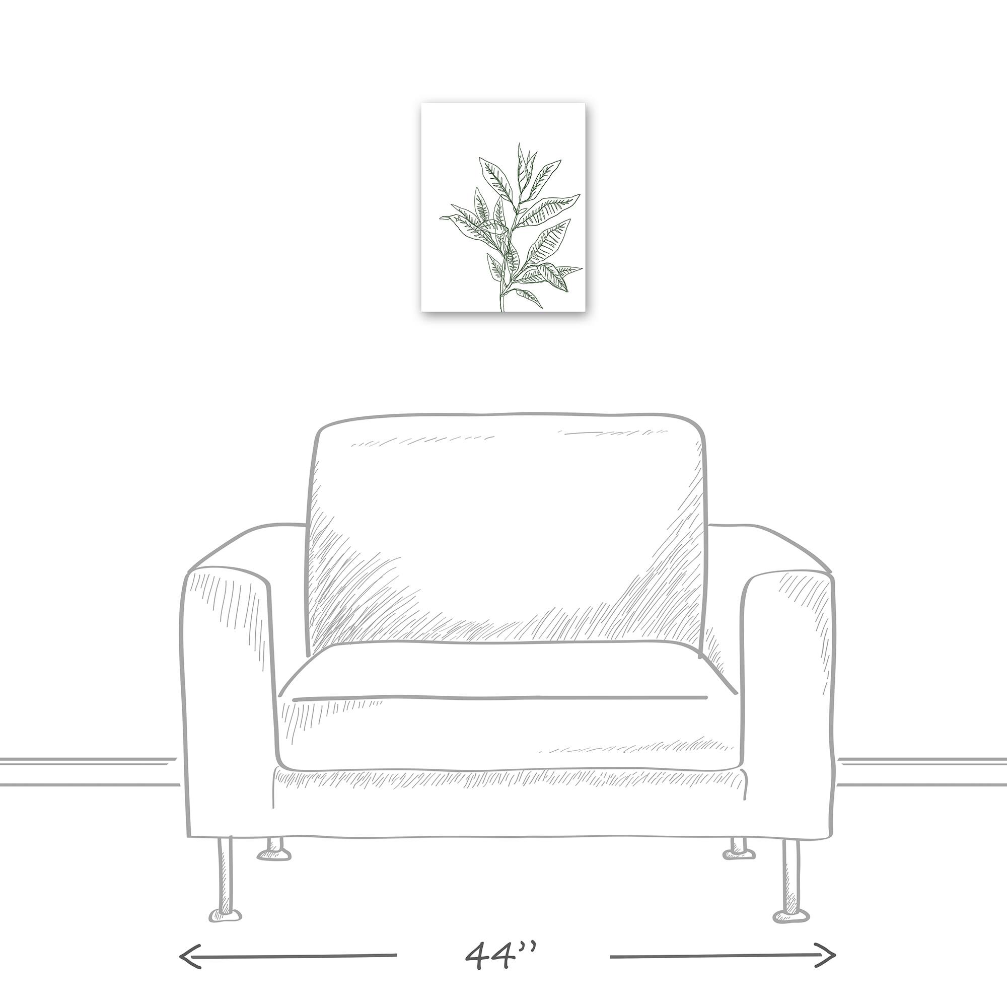 Modern Leaves 11" x 14" Canvas Wall Art